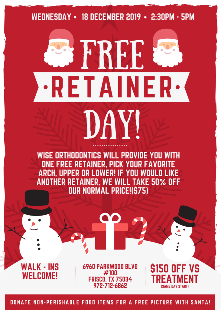 Free Retainers at Wise Orthodontics in Frisco and McKinney